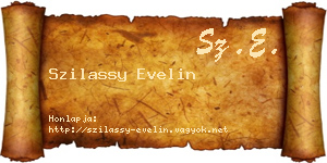 Szilassy Evelin névjegykártya