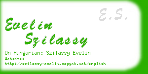 evelin szilassy business card